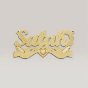 Elegant Arabic Name Necklace in 925 Sterling Silver Gold Plated