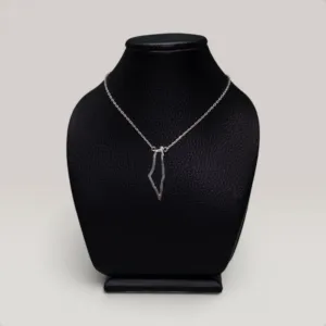 Palestine Map Pendant Necklace in 925 Sterling Silver Handmade Design