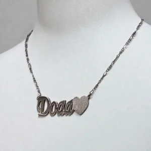 Stamped Personalized Name Necklace in Authentic 925 Sterling Silver