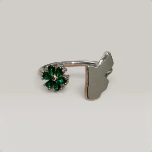 Rose-Shaped Floral Ring in 925 Sterling Silver Handmade Design