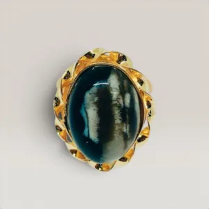 Custom Stone Frame Pendant Necklace in 925 Sterling Silver