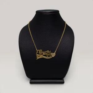 Stamped Name Necklace in 925 Sterling Silver Gold Plated Handmade