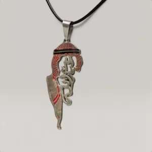 Men’s Stamped Necklace in 925 Sterling Silver Handmade Design