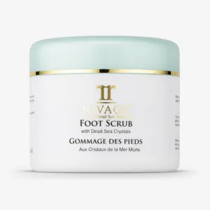 Rivage Foot Scrub with Dead Sea Crystals & Castor Oil – Exfoliating & Hydrating