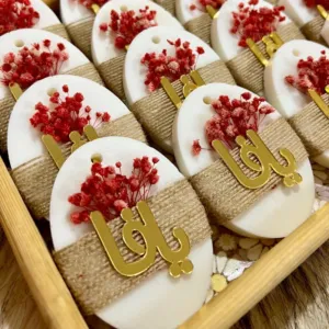 Handmade Personalized Baby Shower Soap Favors with Custom Colors & Scents - Boho Flower