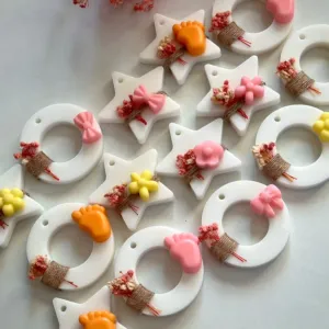 Handmade Personalized Baby Shower Soap Favors with Custom Colors & Scents - Star Shapes