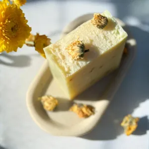 Yellow Lemon Handmade Soap Bar for zesty handmade cleansing