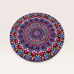 Hand-Painted Rainbow Dot Mandala Wall Art in Vibrant Colors – Multiple Sizes