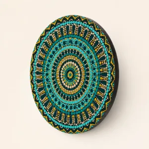 Hand-Painted Round Wooden Mandala Wall Art (Available In Sizes)
