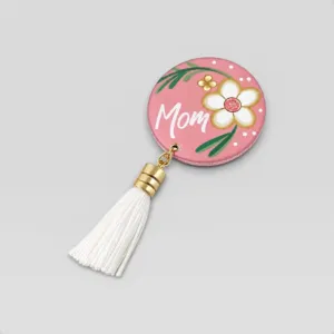 Personalized MOM Hand-Painted Wooden Keychain Gift Charm