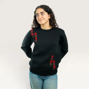 Balat Tiles Hand-Embroidered Sweatshirt with Size Options