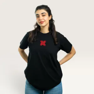 Reesh Women's Hand-Embroidered Heritage T-Shirt (Available In Sizes)