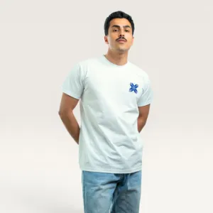 Qamar Moon Hand-Embroidered T-Shirt with Size Options Heritage Design