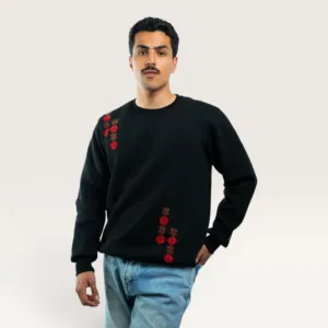 Balat Tiles Hand-Embroidered Sweatshirt with Size Options