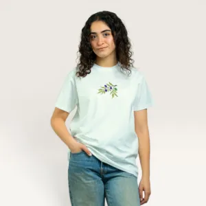 Nabali Olive Hand-Embroidered T-Shirt with Size Options