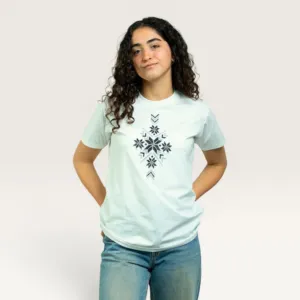 Aqmar Bethlehem Hand-Embroidered T-Shirt with Size Options