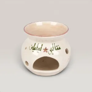Handmade Ceramic Oil Burner for Home Decor with Custom Finish
