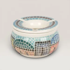 Handmade Ceramic Moroccan Ashtray with Custom Size Options