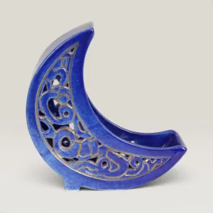 Ceramic Crescent-Shaped Serving Stand for Table and Home Decor