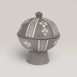 Ceramic Deep Bowl with Cover for Home Decor - Custom Size Options