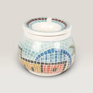 Handmade Ceramic Moroccan Ashtray with Custom Size Options