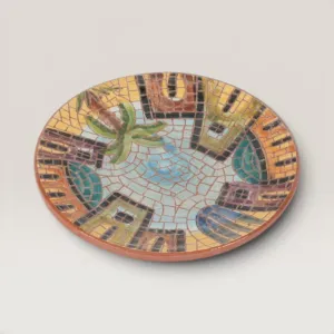 Handmade Ceramic Hanging Plate with Custom Size Options