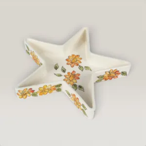 Handmade Ceramic Star Plate with Custom Size Options for Table Decor