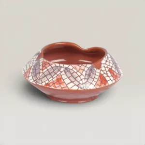 Handmade Ceramic Curvy Ashtray for Table Decor - Custom Size Options