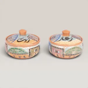 Handmade Ceramic Bowl with Lid for Table Decor - Custom Size Options