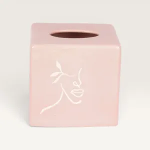 Handmade Ceramic Tissue Box for Home Decor with Custom Finish