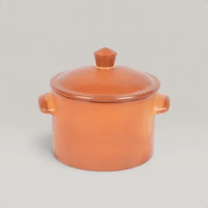 Handmade Ceramic Cooking Pot with Lid and Custom Size Options