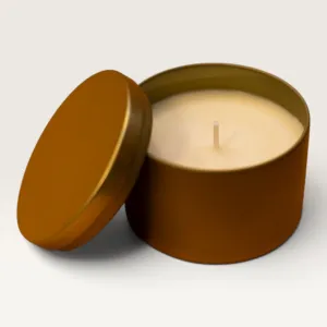 Handmade Shea and Cocoa Spa Candle in Brown Tin – 150 g