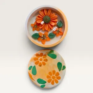 Handmade Scented Concrete Candle with Painted Lid – 200 g