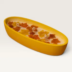 Handmade Boat Shaped Scented Candle in Yellow – 170 g