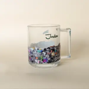 Amman Cityscape Printed Clear Glass Mug – 250 ml