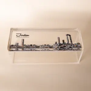 Amman Citadel Long Clear Acrylic Keepsake Box – 22 x 8 x 8 cm
