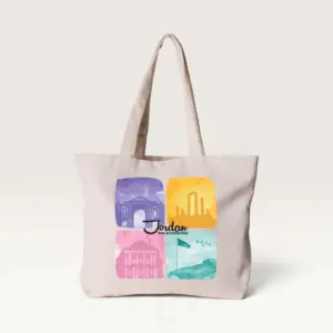 Jordan Landmarks Color-Block Canvas Tote Bag – 42 x 36 cm