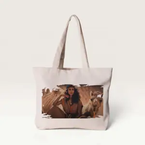 Bedouin Woman and Camel Desert Canvas Tote Bag – 42 x 36 cm