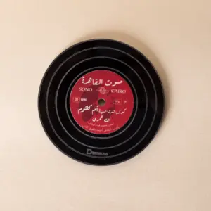 Umm Kulthum “Enta Omri” Vinyl Record Acrylic Coaster – 9 cm