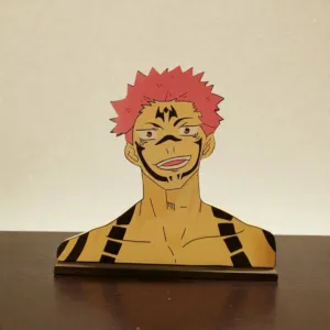 Handcrafted Sukuna Anime Wooden 2D Figure 26x30 cm