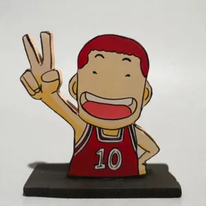 Handcrafted Hassan Anime Wooden 2D Figure 13x13 cm