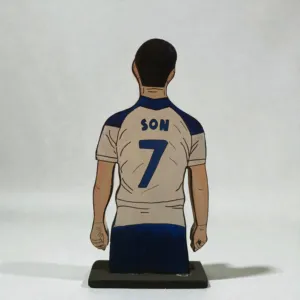 Handcrafted Son Heung-min Wooden Football 2D Figure 22x12 cm