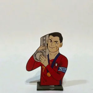 Cristiano Ronaldo Portugal Wooden Football Figure with Size Options