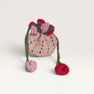 Handmade Crochet AirPods Pouch Case in Cotton Blend Yarn