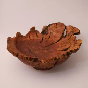 Hand-Turned Mahras Olive Wood Natural Edge Bowl One-of-a-Kind