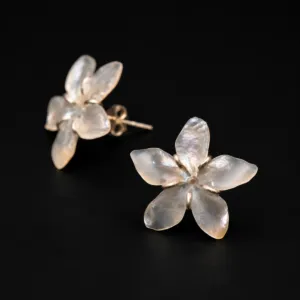 Baladi Jasmine Mother-of-Pearl Silver Earrings Handmade
