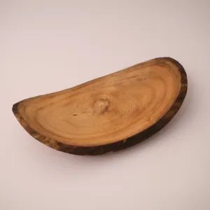 Long Paulownia Wood Serving Dish with Natural Edge