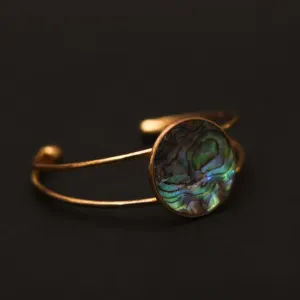 Abalone and Copper Bracelet in Adjustable Free Size