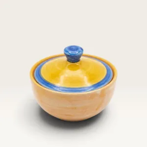 Handmade Colored Ceramic Sugar Bowl for Table Serving, Ø10x11 cm