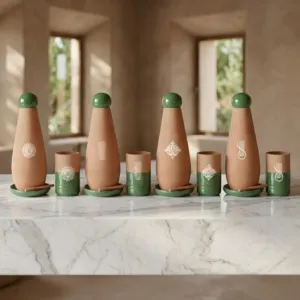 Terra Green Clay VIP Set White Print Options Wall Accent - 950 ml